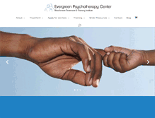 Tablet Screenshot of evergreenpsychotherapycenter.com